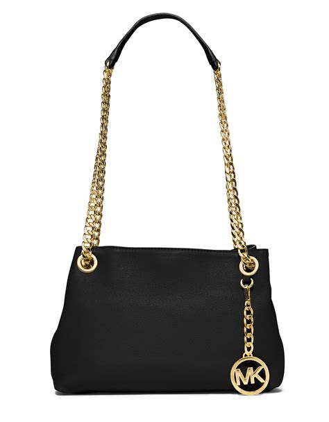 michael kors black shoulder bag chain|Michael Kors shoulder bag sale.